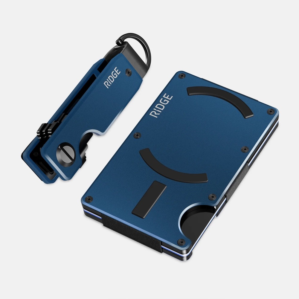 Ridge Daily Driver MagSafe Compatible Wallet + Keycase, Alpine Navy, NIB, NWT